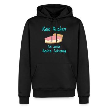 Kein Kuchen ist auch keine Lösung Liebe - Männer Premium Bio Hoodie - Schwarz - Vorne - Nico (187cm)