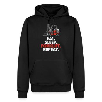 Funny Forklift Apparel Forklift Driver Operator Fu - Sweat à capuche Premium bio Homme - noir - Devant - Nico (187cm)