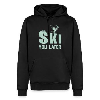 Ski you later Skifahren Skiurlaub Winter Lustiges - Männer Premium Bio Hoodie - Schwarz - Vorne - Nico (187cm)