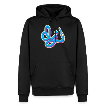 DJ Music Disk Jockey - Men’s Premium Organic Hoodie - black - Front - Nico (187cm)