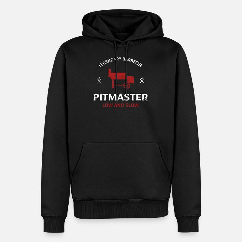 Pitmaster - Sweat à capuche Premium bio Homme - noir
