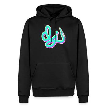DJ Music Disk Jockey - Men’s Premium Organic Hoodie - black - Front - Nico (187cm)