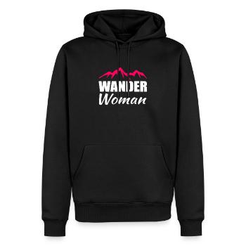 Randonner Woman Randonnée - Sweat à capuche Premium bio Homme - noir - Devant - Nico (187cm)