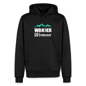 Randonner Woman Randonnée - Sweat à capuche Premium bio Homme - noir - Devant - Nico (187cm)