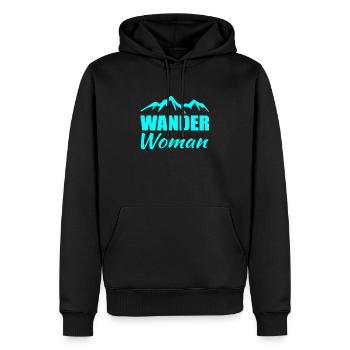 Randonner Woman Randonnée - Sweat à capuche Premium bio Homme - noir - Devant - Nico (187cm)