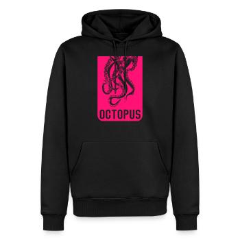 Oktopus Tintenfisch Kraken Kalmar - Männer Premium Bio Hoodie - Schwarz - Vorne - Nico (187cm)