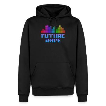 Future Rave Psychedelic Trip Trance Festival - Sweat à capuche Premium bio Homme - noir - Devant - Nico (187cm)