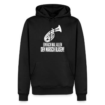 Tenorhorn Blasmusik Bariton Orchester - Männer Premium Bio Hoodie - Schwarz - Vorne - Nico (187cm)