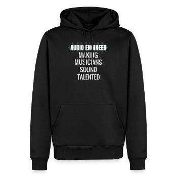 Sound Engineer Sound Engineer Sound Engineer Gift - Men’s Premium Organic Hoodie - black - Front - Nico (187cm)