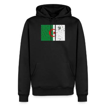 Algerien - Männer Premium Bio Hoodie - Schwarz - Vorne - Nico (187cm)