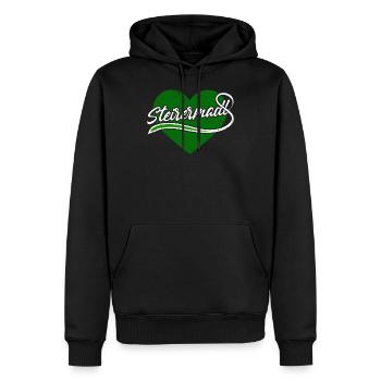 Steirermadl Österreich Steiermark - Männer Premium Bio Hoodie - Schwarz - Vorne - Nico (187cm)
