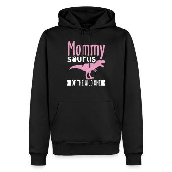 Mommy Saurus of the Wild one - Männer Premium Bio Hoodie - Schwarz - Vorne - Nico (187cm)