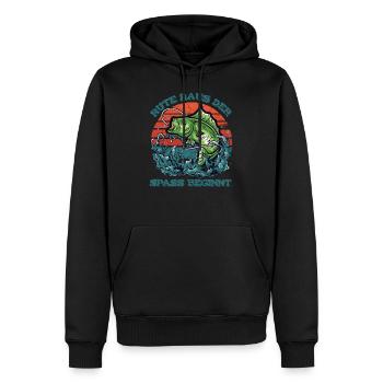 Rute Raus Der Spass Beginnt Geschenk-Idee - Männer Premium Bio Hoodie - Schwarz - Vorne - Nico (187cm)