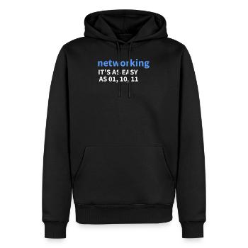 Network Engineer Gift | Network Technicians - Men’s Premium Organic Hoodie - black - Front - Nico (187cm)