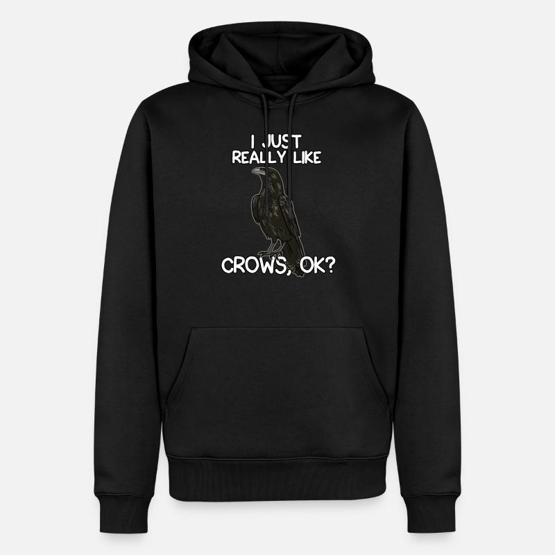 I Just Really Like Crows - Männer Premium Bio Hoodie - Schwarz