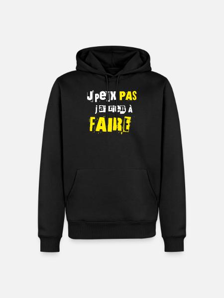 J'ai rien à Faire - Sweat à capuche Premium bio Homme - noir