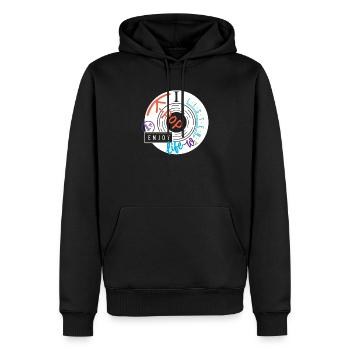 J’ai une liste de K-pop... K-Pop - Sweat à capuche Premium bio Homme - noir - Devant - Nico (187cm)