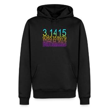 Maths drôle Maths Geek Pi Maxwell - Sweat à capuche Premium bio Homme - noir - Devant - Nico (187cm)