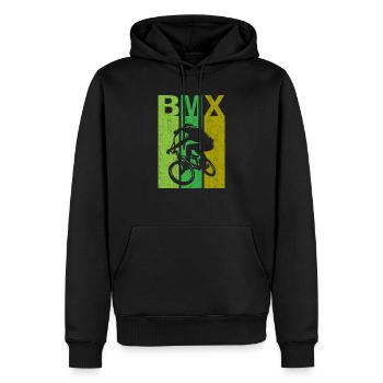 BMX BMX Fahrrad - Männer Premium Bio Hoodie - Schwarz - Vorne - Nico (187cm)