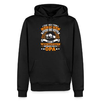 Die Meisten Menschen Nennen Mich Beim Namen - Männer Premium Bio Hoodie - Schwarz - Vorne - Nico (187cm)