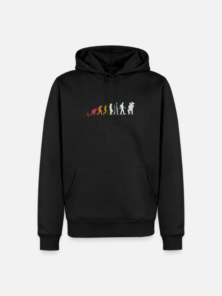 Tuba Tubist Evolution Blechblasinstrument Musik - Männer Premium Bio Hoodie - Schwarz