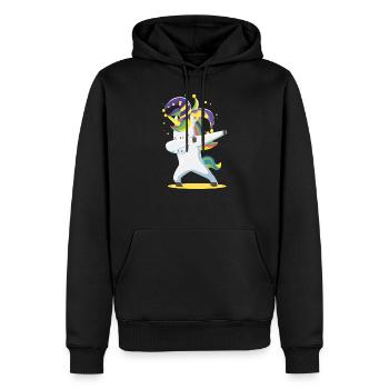 Dabbing Unicorn Mardi Gras Funny Girls Kids Dab - Männer Premium Bio Hoodie - Schwarz - Vorne - Nico (187cm)