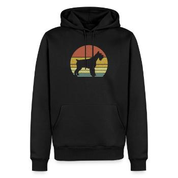 Schnauzer motif Dwarf Schnauzer Schnauzerhund - Men’s Premium Organic Hoodie - black - Front - Nico (187cm)