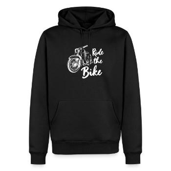 Hirondelle Hirondelle DDR Moped Nostalgie - Sweat à capuche Premium bio Homme - noir - Devant - Nico (187cm)