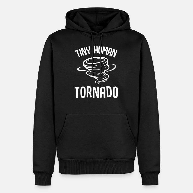 Tiny Human Tornado - Männer Premium Bio Hoodie - Schwarz