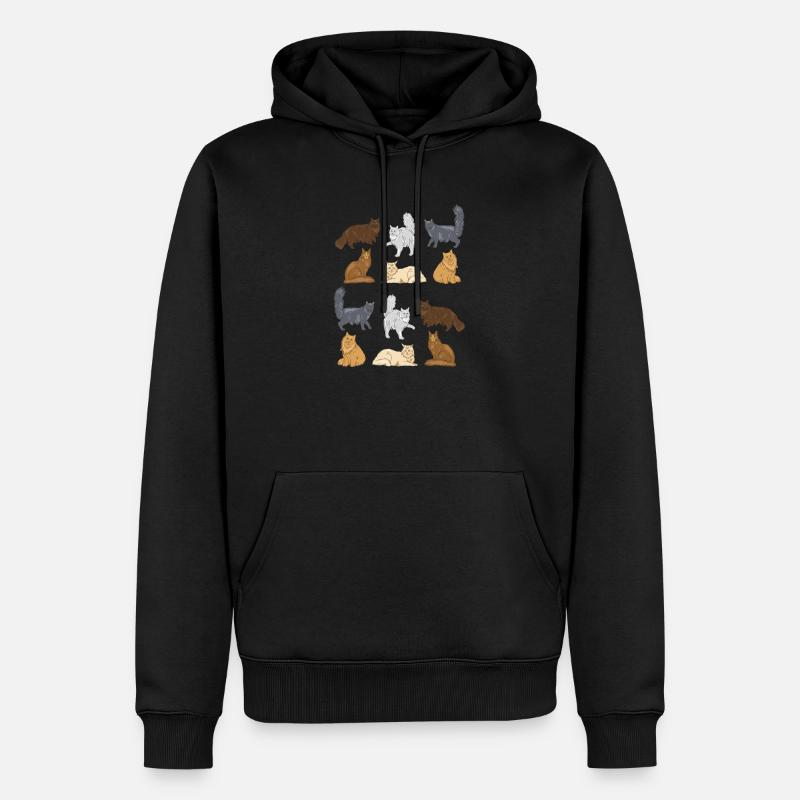 Maine Coon Chat Chat Chat - Sweat à capuche Premium bio Homme - noir