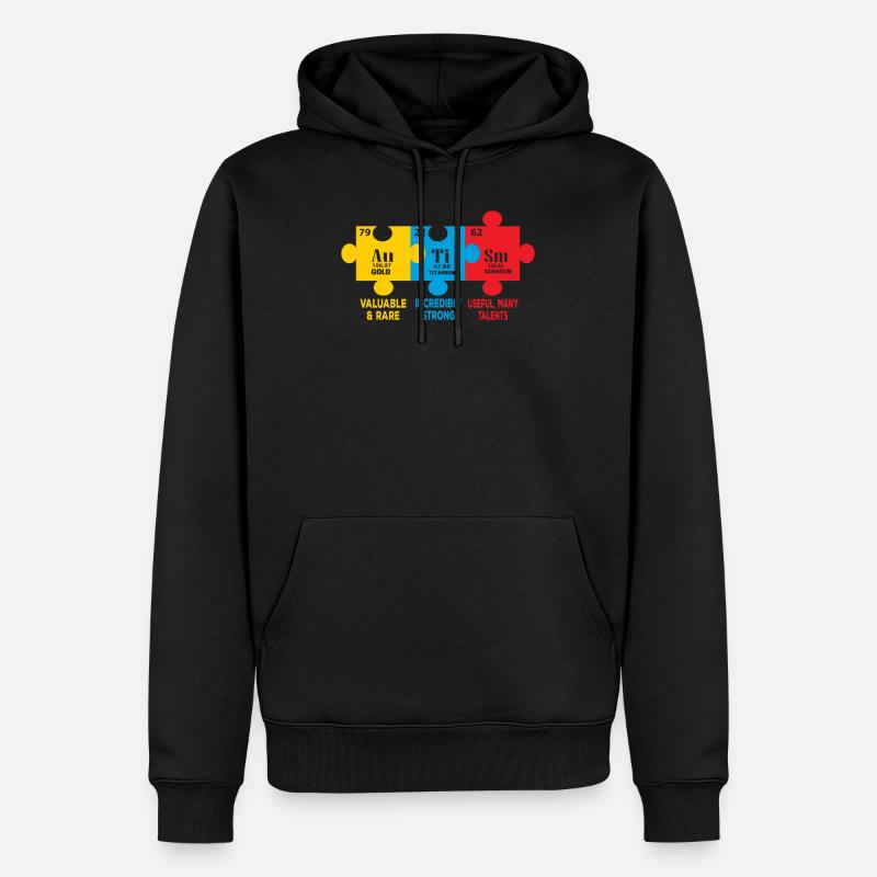 Autism Awareness elements - Sweat à capuche Premium bio Homme - noir