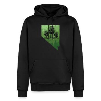Nevada Nature Map Art Morel T Shirt Nevada Nature - Men’s Premium Organic Hoodie - black - Front - Nico (187cm)