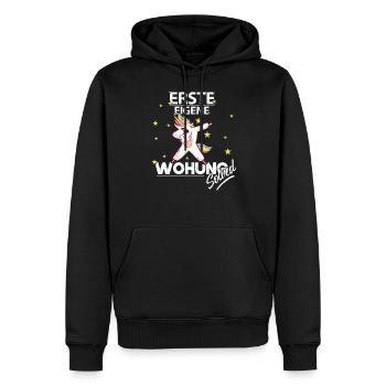 ERSTE EIGENE WOHNUNG SOLVED Einzug Umzug Geschenk - Männer Premium Bio Hoodie - Schwarz - Vorne - Nico (187cm)
