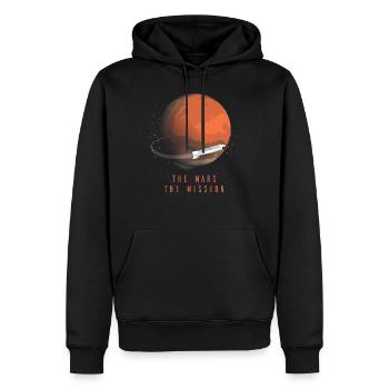The Mars The Mission - Space Adventure - Rocket - Men’s Premium Organic Hoodie - black - Front - Nico (187cm)