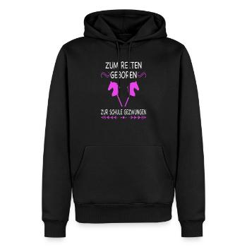 Hobby Horse Steckenpferd Hobbyhorsing Pferdespruch - Männer Premium Bio Hoodie - Schwarz - Vorne - Nico (187cm)