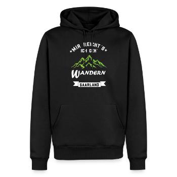 Gud Gess Saarland Saarländer Geschenkidee Wandern - Männer Premium Bio Hoodie - Schwarz - Vorne - Nico (187cm)