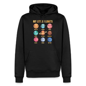 Solar System - Cute Planets - Planet - Galaxy - Männer Premium Bio Hoodie - Schwarz - Vorne - Nico (187cm)