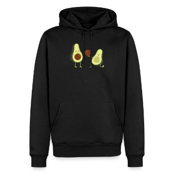 Avocado Heiratsantrag Romantische Vegane Veggie - Männer Premium Bio Hoodie - Schwarz - Vorne - Nico (187cm)