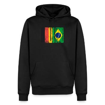 Germany and Brasil Flags - Men’s Premium Organic Hoodie - black - Front - Nico (187cm)