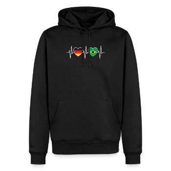 Deutschland und Brasilien Deutsch Brasilianische - Männer Premium Bio Hoodie - Schwarz - Vorne - Nico (187cm)
