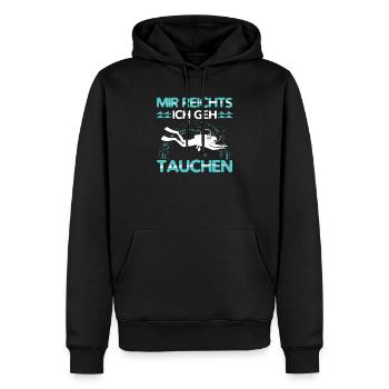 Mir Reichts ich geh Tauchen Outfit Diving Taucher - Männer Premium Bio Hoodie - Schwarz - Vorne - Nico (187cm)