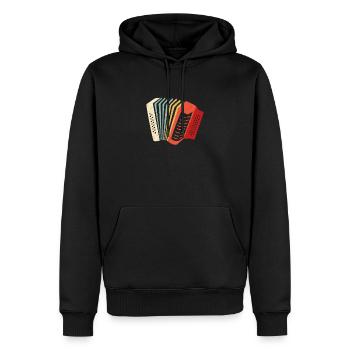 Accordion accordion accordionist hand harmonica - Men’s Premium Organic Hoodie - black - Front - Nico (187cm)