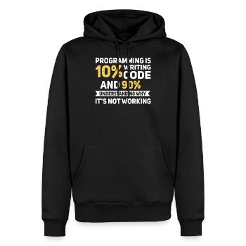 Programming Quota... Programmers & Nerd - Men’s Premium Organic Hoodie - black - Front - Nico (187cm)