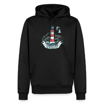 Nordlicht Moin Norddeutsch Norden Möwen Geschenk - Männer Premium Bio Hoodie - Schwarz - Vorne - Nico (187cm)