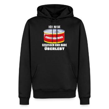 I Survived The Surströmming Challenge Gammelfisch - Männer Premium Bio Hoodie - Schwarz - Vorne - Nico (187cm)