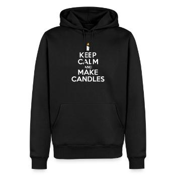 Halten Sie ruhig und machen Kerzen Kerze machen diy - Männer Premium Bio Hoodie - Schwarz - Vorne - Nico (187cm)