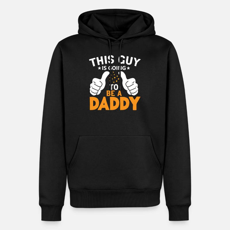 Bald Papa This Guy is going to be a Daddy - Männer Premium Bio Hoodie - Schwarz