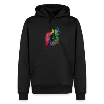 Scooter Tretroller Stunts Skatepark - Männer Premium Bio Hoodie - Schwarz - Vorne - Nico (187cm)