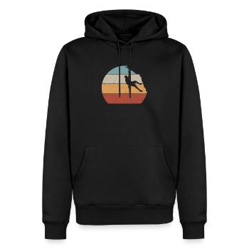 Escalade Bouldern Grimpeur Bergsport Bouldering - Sweat à capuche Premium bio Homme - noir - Devant - Nico (187cm)