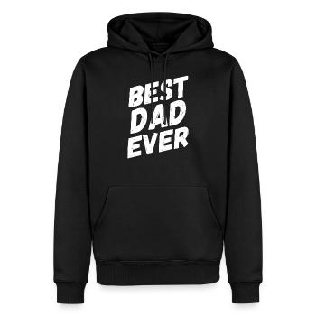 Best Dad Ever Best Dad Ever - Sweat à capuche Premium bio Homme - noir - Devant - Nico (187cm)
